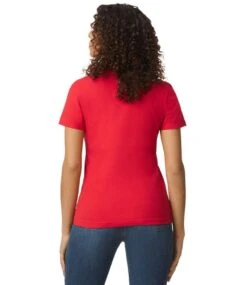Gildan Softstyle® Midweight Womens T Shirt -XAMAX gd92 red model 2