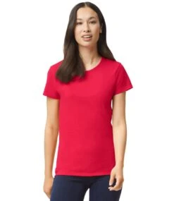 Gildan Heavy Cotton™ Ladies T Shirt -XAMAX gd95 red model 1