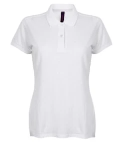 Henbury Ladies Modern Fit Cotton Piqué Polo Shirt 29 Henbury Ladies Modern Fit Cotton Piqué Polo Shirt -XAMAX h102 whi front