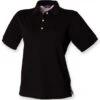 Henbury Ladies Classic Cotton Piqué Polo Shirt 1 Henbury Ladies Classic Cotton Piqué Polo Shirt -XAMAX h121 blk front