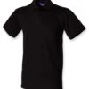 Henbury Unisex Stretch Cotton Piqué Polo Shirt -XAMAX h305 blk front