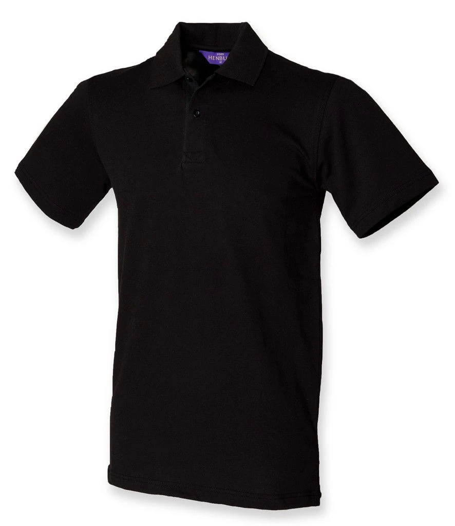 Henbury Unisex Stretch Cotton Piqué Polo Shirt 9 Henbury Unisex Stretch Cotton Piqué Polo Shirt - Image 7