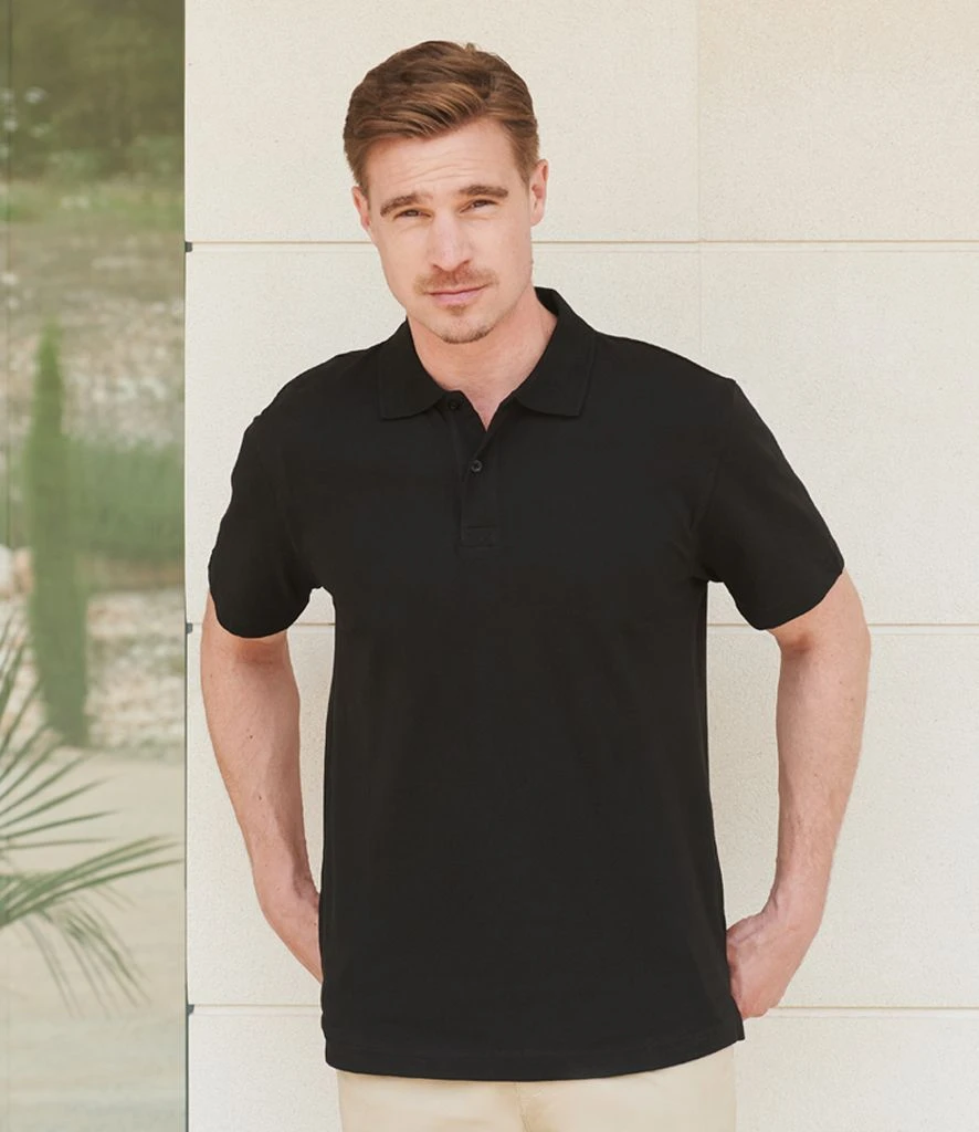 Henbury Unisex Stretch Cotton Piqué Polo Shirt 4 Henbury Unisex Stretch Cotton Piqué Polo Shirt - Image 2