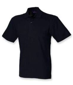 Henbury Unisex Stretch Cotton Piqué Polo Shirt 24 Henbury Unisex Stretch Cotton Piqué Polo Shirt -XAMAX h305 nav front