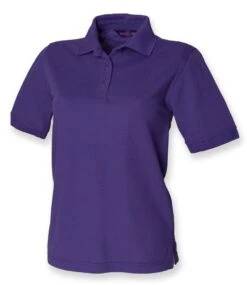 Henbury Ladies PolyCotton Piqué Polo Shirt 29 Henbury Ladies PolyCotton Piqué Polo Shirt -XAMAX h401 pur front