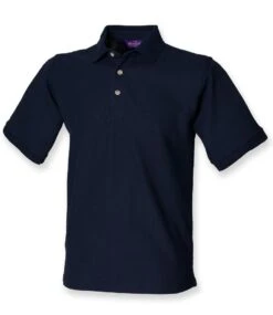 Henbury Ultimate PolyCotton Piqué Polo Shirt -XAMAX h410 nav front