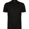 Henbury Slim Fit Stretch Microfine Piqué Polo Shirt -XAMAX h460 blk front