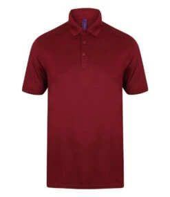Henbury Slim Fit Stretch Microfine Piqué Polo Shirt -XAMAX h460 bur front