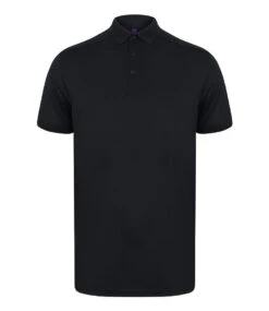Henbury Slim Fit Stretch Microfine Piqué Polo Shirt -XAMAX h460 nav front 1