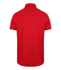 Henbury Slim Fit Stretch Microfine Piqué Polo Shirt -XAMAX h460 red back 1