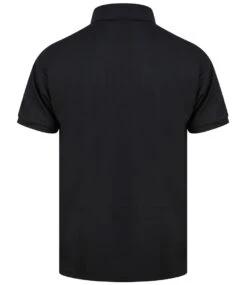 Henbury Recycled Polyester Piqué Polo Shirt -XAMAX h465 blk back 2