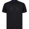 Henbury Recycled Polyester Piqué Polo Shirt -XAMAX h465 blk front