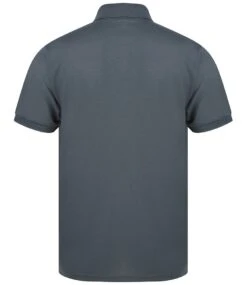 Henbury Recycled Polyester Piqué Polo Shirt -XAMAX h465 cha back 1