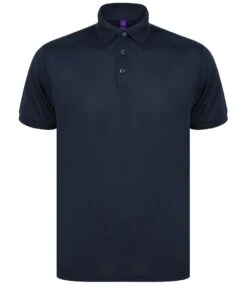 Henbury Recycled Polyester Piqué Polo Shirt -XAMAX h465 nav front