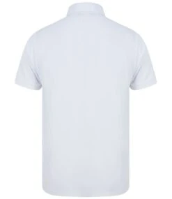 Henbury Recycled Polyester Piqué Polo Shirt -XAMAX h465 whi back 1