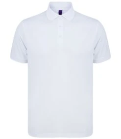 Henbury Recycled Polyester Piqué Polo Shirt -XAMAX h465 whi front