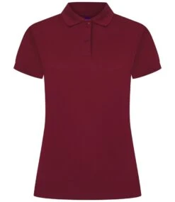 Henbury Ladies Coolplus Wicking Piqué Polo Shirt -XAMAX h476 bur front 1