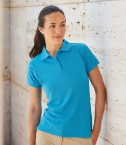 Henbury Ladies Coolplus Wicking Piqué Polo Shirt -XAMAX h476 tur model 1 2