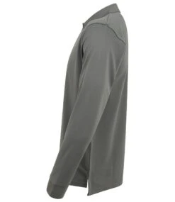 Henbury Unisex Long Sleeve Coolplus Piqué Polo Shirt -XAMAX h478 cha left