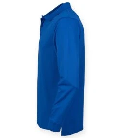 Henbury Unisex Long Sleeve Coolplus Piqué Polo Shirt -XAMAX h478 roy left