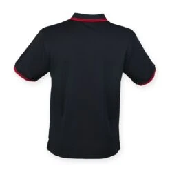Henbury Coolplus Tipped Polo Shirt -XAMAX h482 bk 2frd back