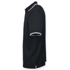 Henbury Coolplus Tipped Polo Shirt -XAMAX h482 bk 2fwh left