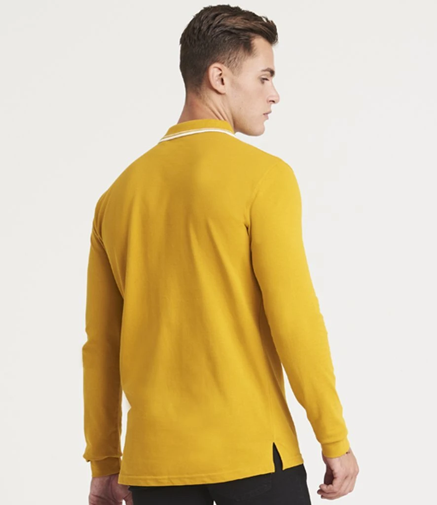 Just Polos AWDis Long Sleeve Tipped 100 Polo Shirt 9 Just Polos AWDis Long Sleeve Tipped 100 Polo Shirt - Image 7