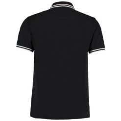 Kustom Kit Classic Fit Tipped Collar Polo -XAMAX k409 bk 2fwh back