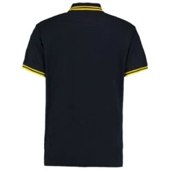 Kustom Kit Classic Fit Tipped Collar Polo -XAMAX k409 nv 2fyl back