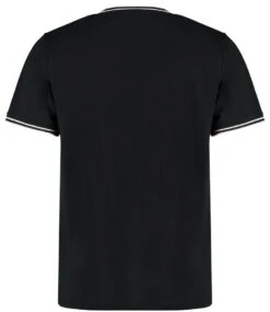 Kustom Kit Fashion Fit Tipped Tee -XAMAX k519 bk 2fgy back 3