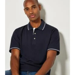 Kustom Kit Classic Fit St Mellion Polo Shirt -XAMAX k606 nv wh model 1 hero