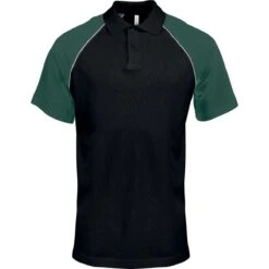 Kariban Baseball Cotton Piqué Polo Shirt -XAMAX kb226 bk 2fgn front 1