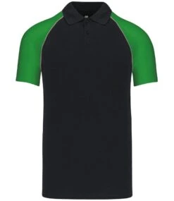 Kariban Baseball Cotton Piqué Polo Shirt -XAMAX kb226 bk 2fgn front 2