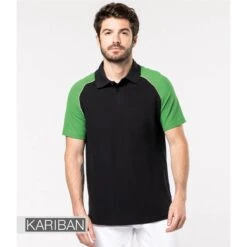 Kariban Baseball Cotton Piqué Polo Shirt -XAMAX kb226 bk gn model 1 hero