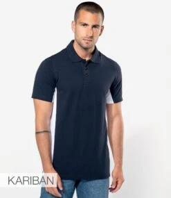 Kariban Flag PolyCotton Piqué Polo Shirt -XAMAX kb232 nv wh model 1 hero
