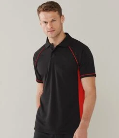 Finden + Hales Performance Panel Polo Shirt -XAMAX lv310 bk rd model 1 hero 4