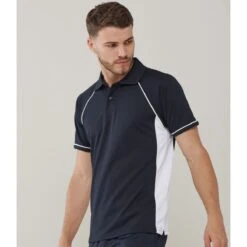 Finden + Hales Performance Panel Polo Shirt -XAMAX lv310 nv wh model 1