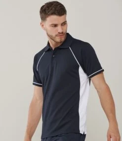 Finden + Hales Performance Panel Polo Shirt -XAMAX lv310 nv wh model 1 1