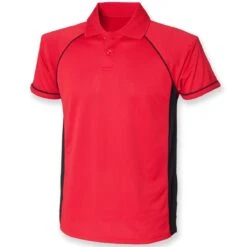 Finden + Hales Performance Panel Polo Shirt -XAMAX lv310 rd 2fbk front