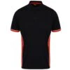 Finden + Hales Contrast Panel Polo Shirt 2 Finden + Hales Contrast Panel Polo Shirt -XAMAX lv355 bk 2frd front