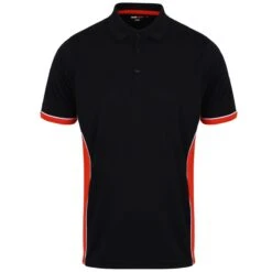 Finden + Hales Contrast Panel Polo Shirt 39 Finden + Hales Contrast Panel Polo Shirt -XAMAX lv355 bk 2frd front 1 3