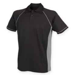 Finden + Hales Performance Piped Polo Shirt -XAMAX lv370 bk 2fgy front
