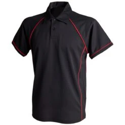Finden + Hales Performance Piped Polo Shirt -XAMAX lv370 bk 2frd front