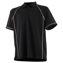 Finden + Hales Performance Piped Polo Shirt -XAMAX lv370 bk 2fwh front