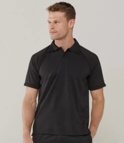 Finden + Hales Performance Piped Polo Shirt -XAMAX lv370 bk bk model 1 1