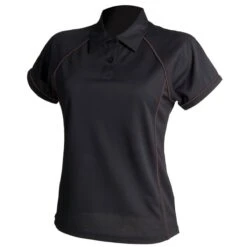 Finden + Hales Ladies Performance Piped Polo Shirt -XAMAX lv371 bk 2fbk front 1