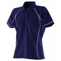 Finden + Hales Ladies Performance Piped Polo Shirt -XAMAX lv371 nv 2fwh front
