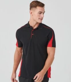 Finden + Hales Club PolyCotton Piqué Polo Shirt -XAMAX lv390 bk rd model 1 hero 5