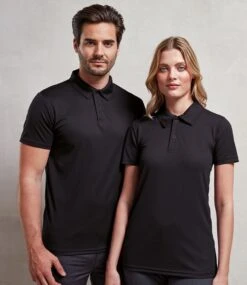Premier® Premier Coolchecker Stud Piqué Polo Shirt -XAMAX pr612 blk model 1 hero