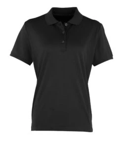 Premier® Premier Ladies Coolchecker Piqué Polo Shirt 23 Premier® Premier Ladies Coolchecker Piqué Polo Shirt -XAMAX pr616 blk front 1